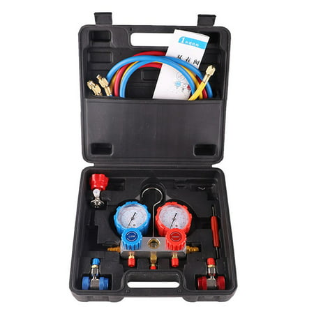 A/C Refrigeration Kit AC Manifold Gauge Set R134A Auto Diagnostic Service Kit